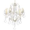 Jeweled Ivory Candle Chandelier