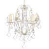 Jeweled Ivory Candle Chandelier