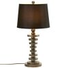 Layered Disc Wood Table Lamp