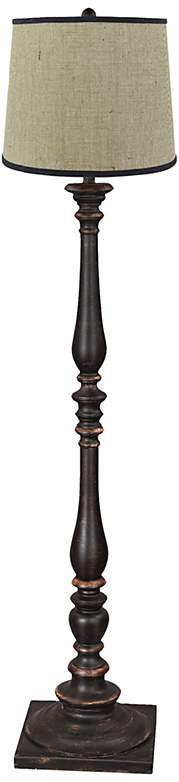 Liberty Floor Lamp with Burlap Shade