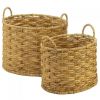 Oval Natural Water Hyacinth Nesting Basket Set