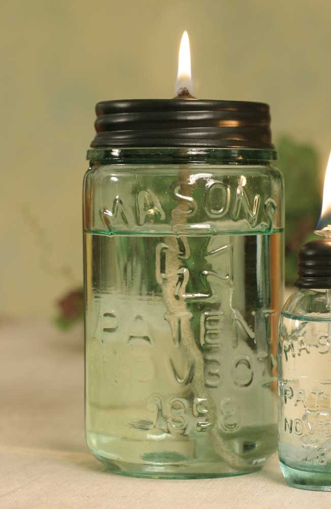 Pint Mason Jar Oil Lamp
