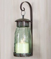 Quart Mason Jar Hanging Wall Sconce