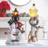 Reindeer Light-Up Light Post Figurine