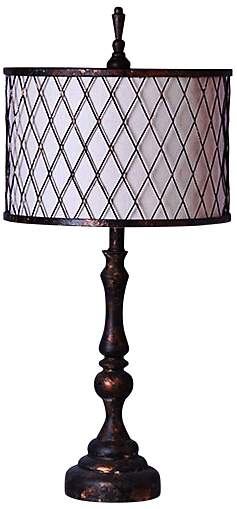 Revere Table Lamp with Mesh Shade