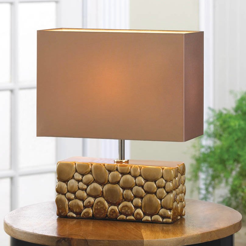 River Rocks Ceramic Geometric Table Lamp