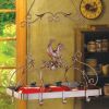 Rooster Iron Overhead Kitchen Rack