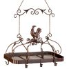 Rooster Iron Overhead Kitchen Rack