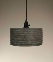 Round Pendant Lamp - Textured Grey (light bulb not included)