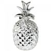 Silver Ceramic Pineapple Coconut Palm-Scented Candle