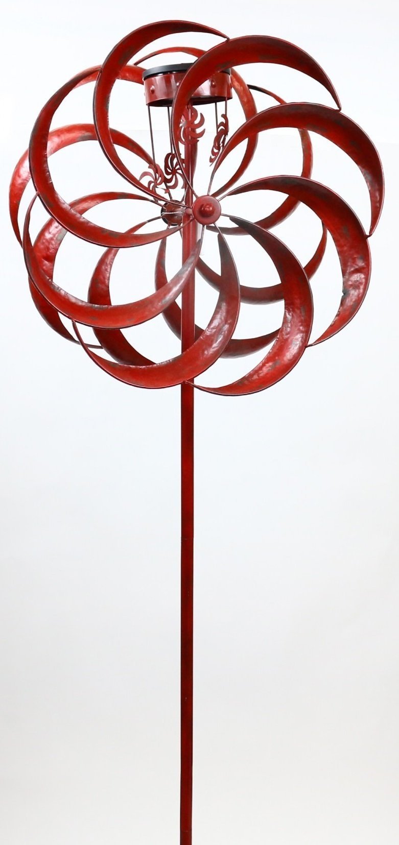 Solar Red Windmill Garden Stake