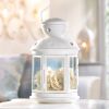 Star Cutout Candle Lantern - White