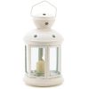 Star Cutout Candle Lantern - White