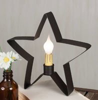 Star Windowsill Light - Rustic Brown