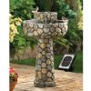 Stone-Look Water Fountain - Solar or Cord Power