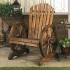 Wagon Wheel Wood Adirondack-Style Garden Chair