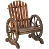 Wagon Wheel Wood Adirondack-Style Garden Chair