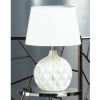 White Ceramic Table Lamp - Geometric