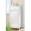 White Lacquered Storage Cabinet with Drawer