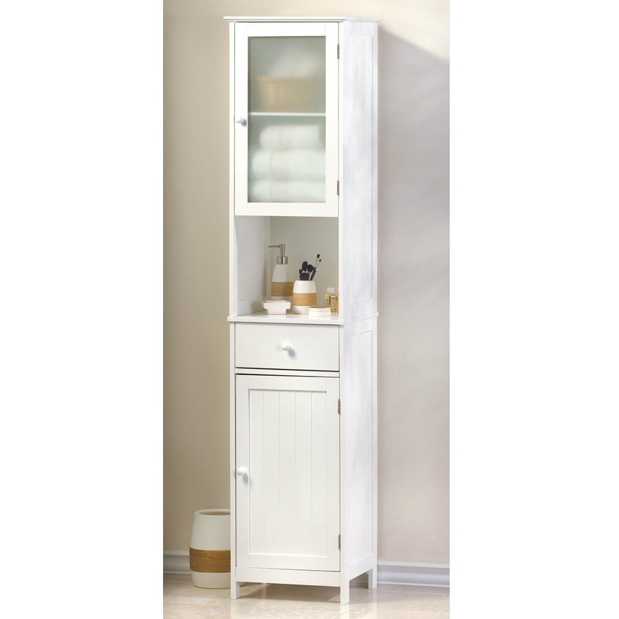White Lacquered Tall Storage