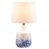White and Blue Splash Porcelain Table Lamp