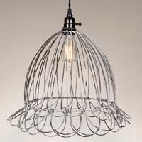 Wire Scallop Dome Pendant Lamp