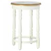 Wood-Top Round End Table