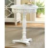 Wood Cut work Round Pedestal Table
