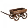 Wood Garden Wagon Plant Stand