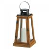 Wood Pyramid Candle Lantern - 16 inches