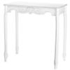 Wood Scallop Detail Hall Table - White