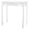 Wood Scallop Detail Hall Table - White