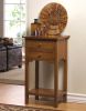 Wood Side Table with Two Drawers