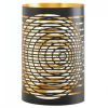 Circular Cutouts Metal Candle Holder - 8 inches
