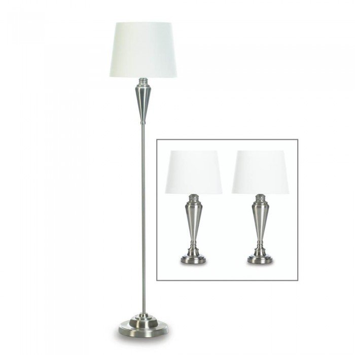 High-Polished Nickel-Plated Lamp Trio